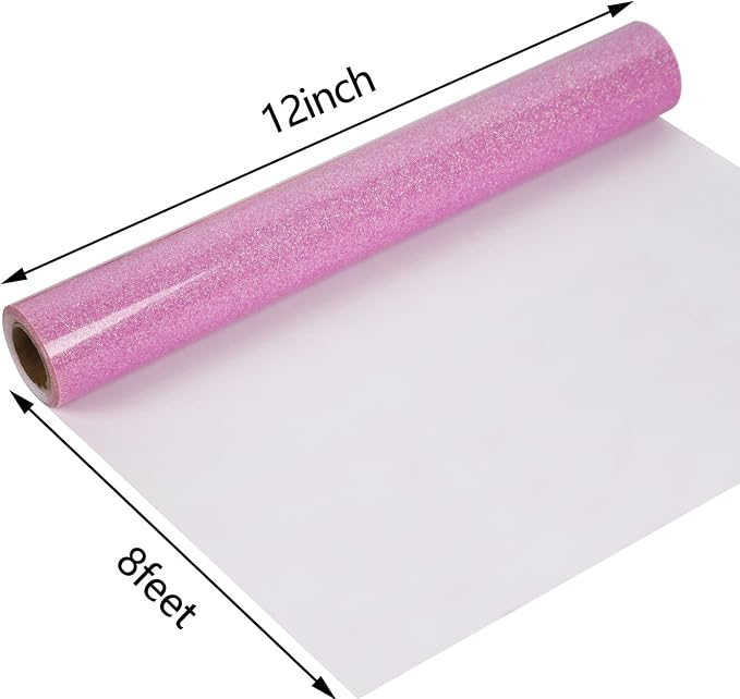 guangyintong Glow Glitter Purple Heat Transfer Vinyl HTV Rolls, Glitter HTV - Image 7