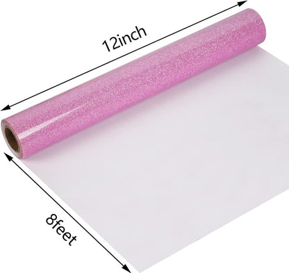 guangyintong Glow Glitter Purple Heat Transfer Vinyl HTV Rolls, Glitter HTV - Image 7