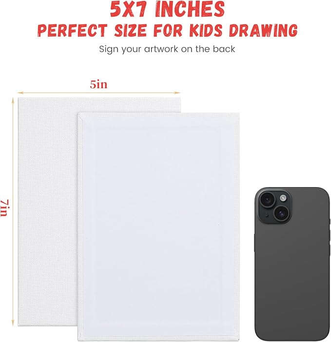 Simetufy 28 Pack Canvas Boards for Painting 5 x 7 inch, Blank Canvas Panels- - Image 8
