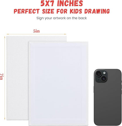 Simetufy 28 Pack Canvas Boards for Painting 5 x 7 inch, Blank Canvas Panels- - Image 8