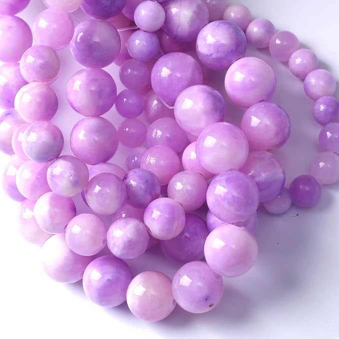 36pcs 10mm Natural Pink Starry Galaxy Persian Jade Gemstone Beads Round Loose - Image 6
