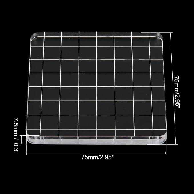 PATIKIL 3" x 3" Acrylic Stamp Block - Image 2