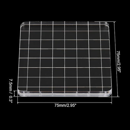 PATIKIL 3" x 3" Acrylic Stamp Block - Image 2