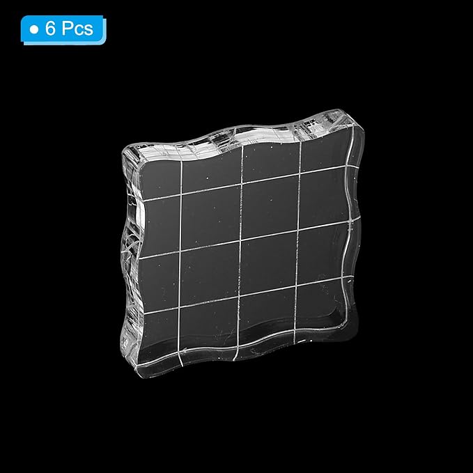 PATIKIL 1.6"x1.6" Acrylic Stamp Block - Image 3