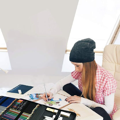 H & B 72PCS Drawing Supplies Sketching Set, Art Kit include Drawing & Colored - Image 6