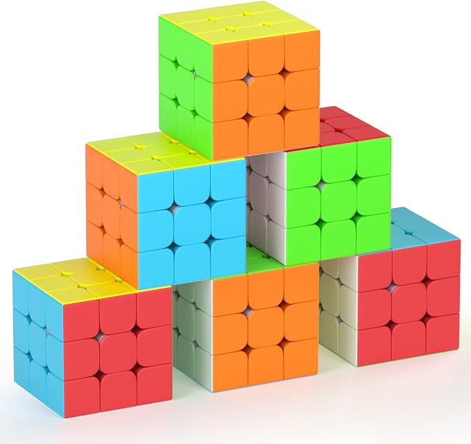 Full Size 3x3x3 Speed Cube Set, 2.2in Puzzle Party Favors Toy Stickerless Magic by Vdealen