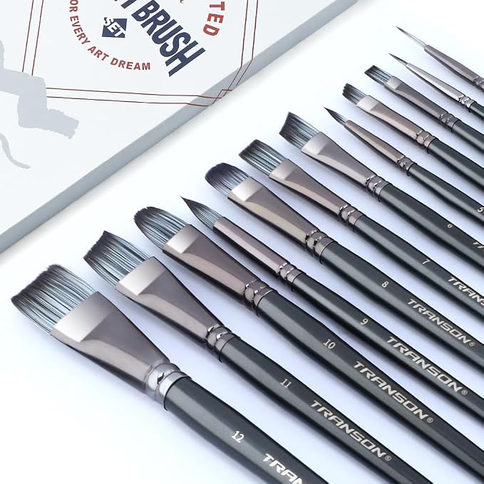 Transon Artist Paint Brush Set of 12 - Image 3