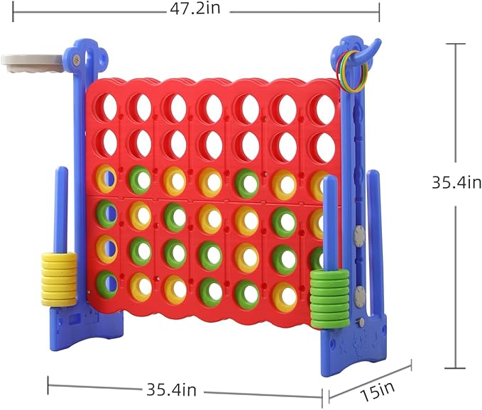 UNICOO® Height Adjustable Jumbo 4-to-Score Game, 4 in A Row Game - Image 7