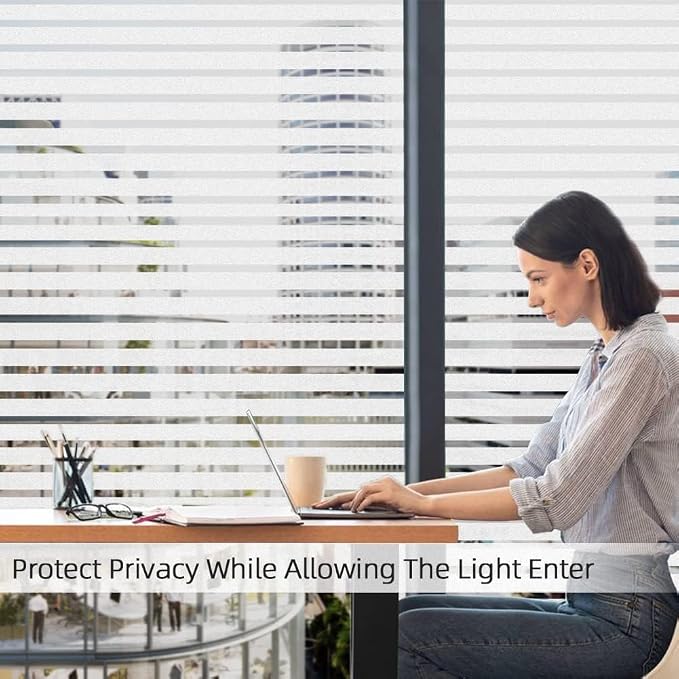Qualsen Privacy Window Film, Frosted Windows Privacy Film, Frosting Cling - Image 4