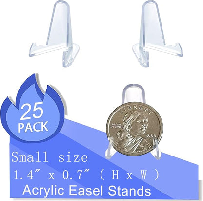 25 Packs Acrylic Easel Stands Display Stands/Plate Stands Coin Display Easel - Image 7
