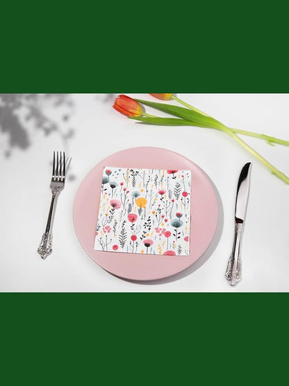 20 pcs Premium Designer Paper Napkins, 3-Ply 6.5x6.5-inches Disposable - Image 11