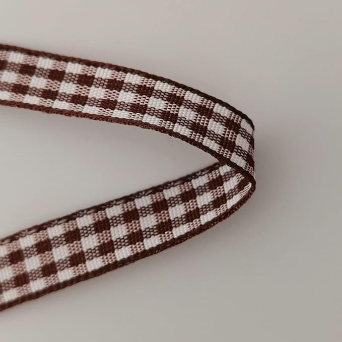 Brown Gingham Ribbon 25 Yards Christmas Ribbon - Image 8