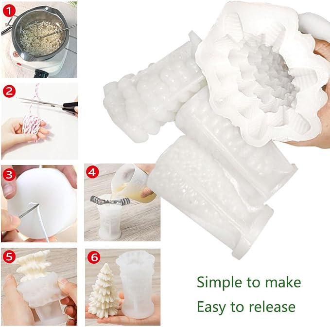 4PCS Christmas Tree Silicone Molds Kit - Image 6