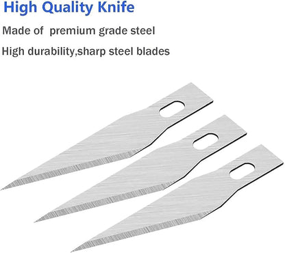 DIYSELF 1PCS Exacto Knife with Safety Cap and 20PCS Craft Precision Hobby Knife - Image 5