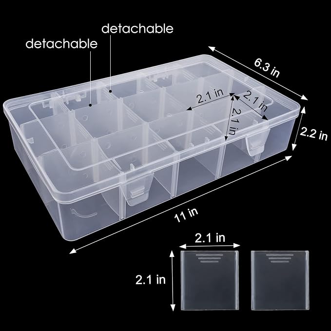 15 Large Grids Plastic Organizer Box - Image 3