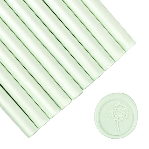 Glue Gun Sealing Wax Sticks for Wax Seal Stamp -Sage Green, Cards Envelopes by Showin