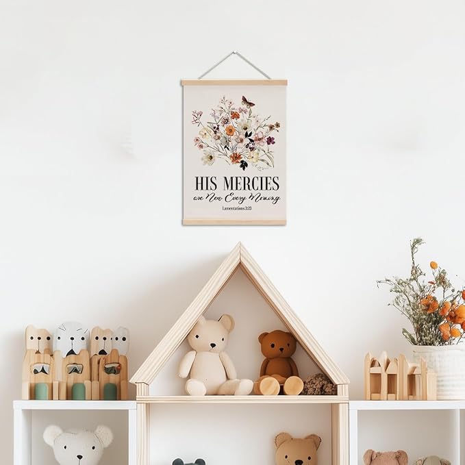 Christian Decor Floral Poster Hanger, Jesus Religious Wall Decor, Christian - Image 3