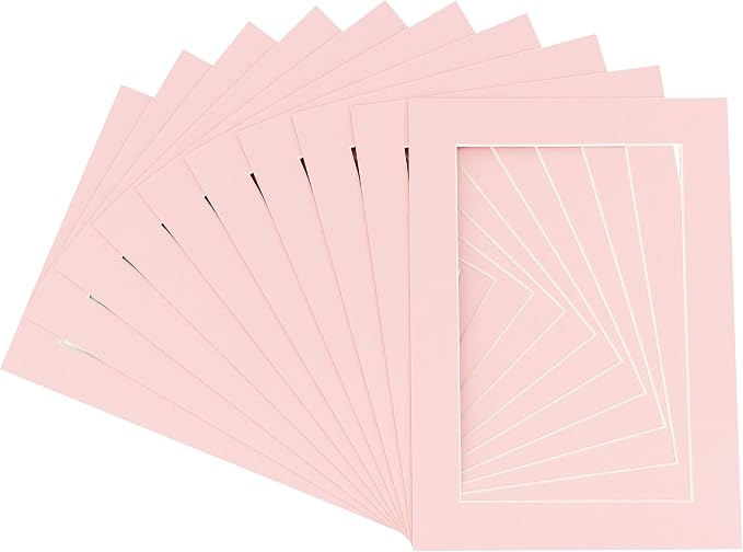 Pack of TEN 8.5x11 Mats Bevel Cut by Poster+Palooza
