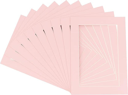 Pack of TEN 8.5x11 Mats Bevel Cut by Poster+Palooza