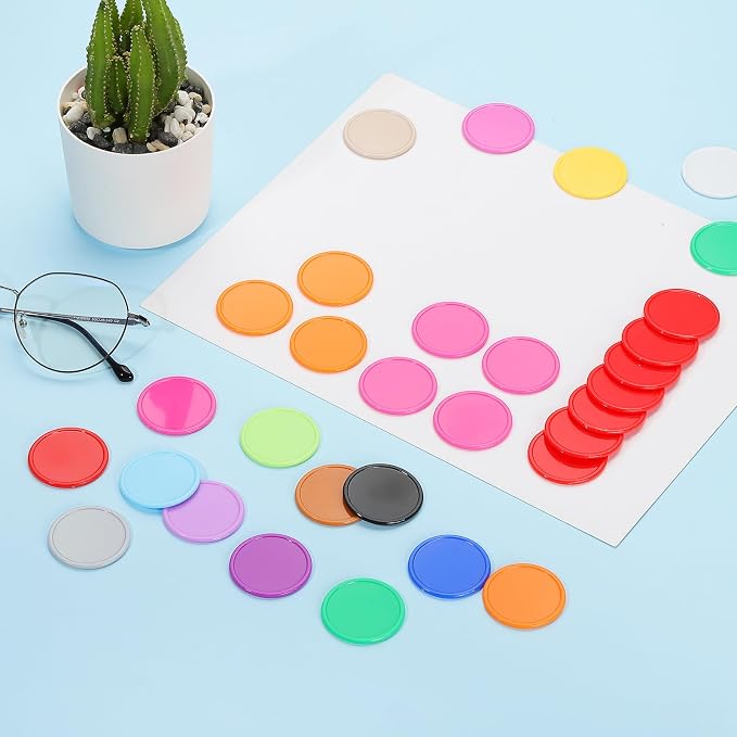 uxcell Plastic Poker Chips, Learning Counters Counting Counters Disk Marker - Image 4