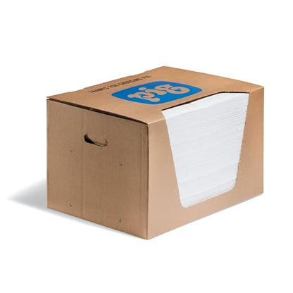 PIG Oil Absorbing Mat Pad in Dispenser Box Absorbs Oil and Fuel Repels Water by NewPig