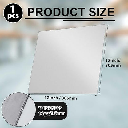 1pcs 16 Gauge 12 x 12 inch Metal Steel Sheet Steel Plate Mild Carbon Cold - Image 2