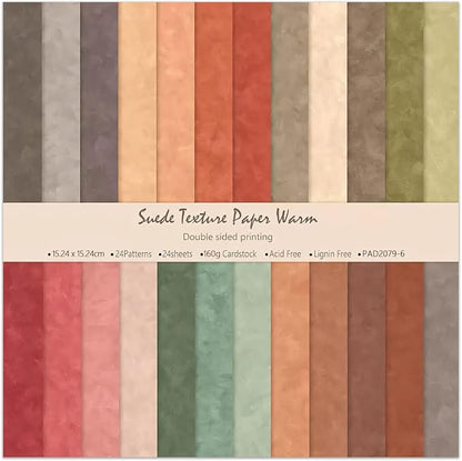 6x6 Inch Colorful Scrapbook Paper Pad- 24 Sheets Double Sided by EAMOTOL