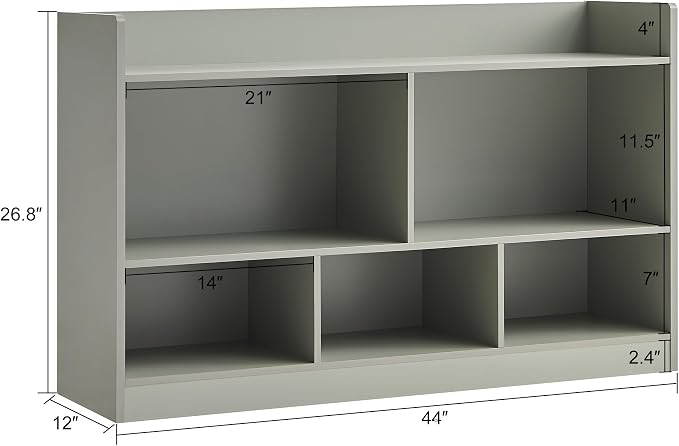 Kids Toy Storage Organizer, 5-Section Bookshelf - Image 3
