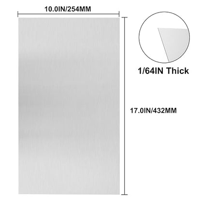 304 Stainless Steel Sheets Metal 10" x 17" x 1/64" Inch 304 Stainless Steel - Image 3