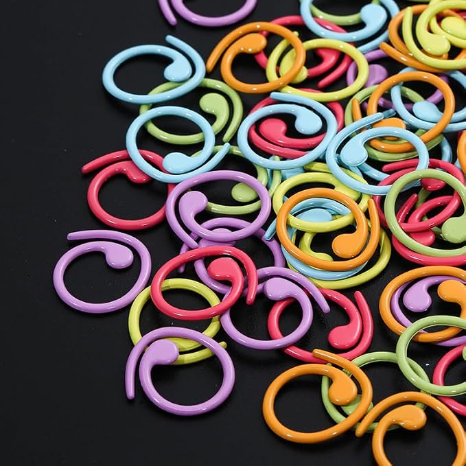 60PCS Metal Stitch Markers, Crochet Knitting Stitch Markers Yarn Row Stitch - Image 6