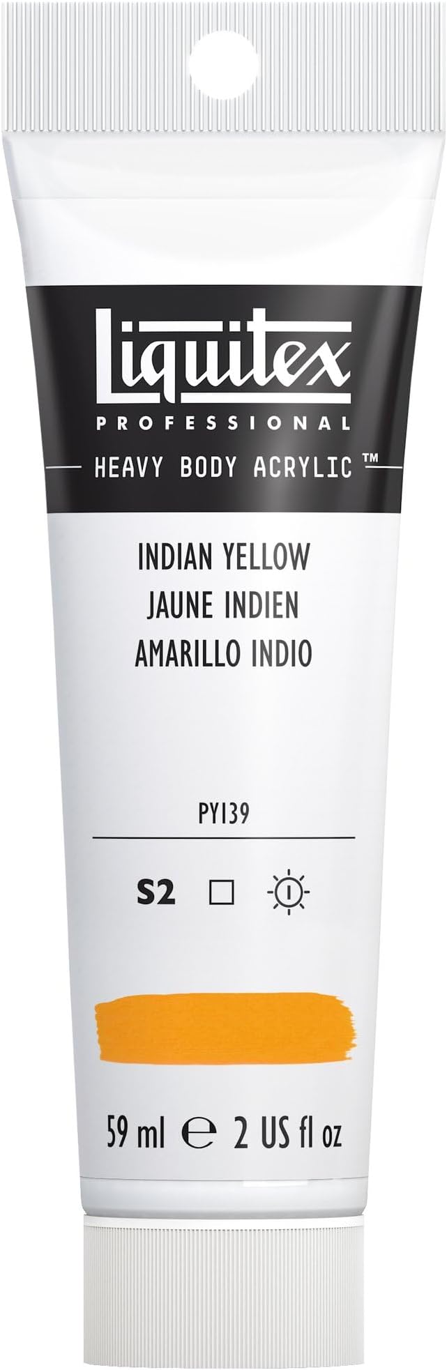 Liquitex Professional Heavy Body Acrylic Paint, 2-oz Tube, Indian Yellow by Liquitex
