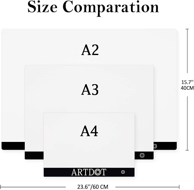 ARTDOT A2 LED Light Pad for Diamond Painting USB Powered Light Board Kit - Image 5