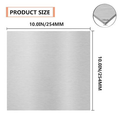 6061 T651 Aluminum Sheet Metal 10 x 10 x 1/8 Inch Flat Plain Aluminum Plate - Image 2