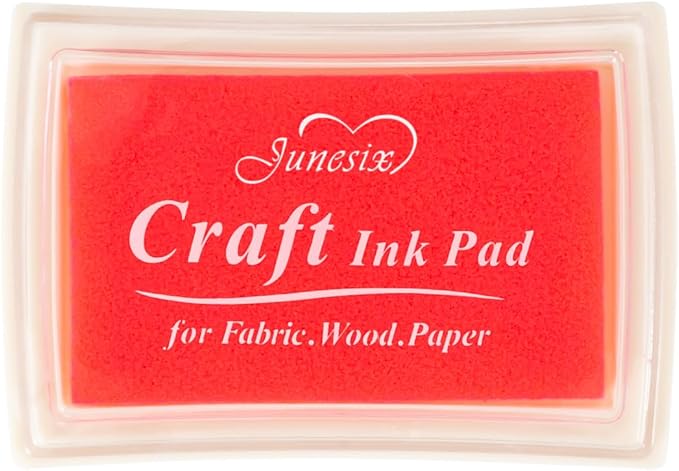 Pink Ink Pad Finger Washable Kids Stamp Ink Pad by Ancwzoz