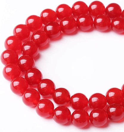 90PCS 4MM Red Chalcedony Beads Round Loose Stone Beads - Image 3