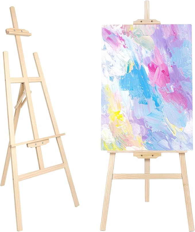 Wooden Painting Easel Stand, Adjustable＆Folds Flat by vigorange