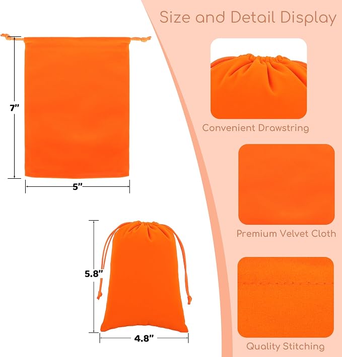 Velvet Drawstring Jewelry Bag, Or Wrapping Halloween Party Favors, Small - Image 2