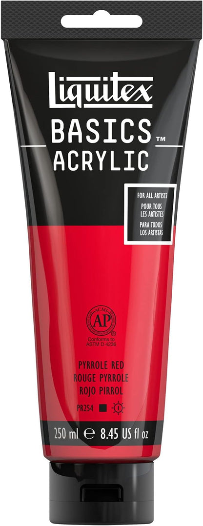 Liquitex BASICS Acrylic Paint, 250ml Tube, Pyrrole Red by Liquitex