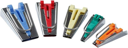 YICBOR Bias Tape Maker Set 6MM/9MM/12MM/18MM/25MM 5 Sizes DIY Quilting Tools Kit by YICBOR