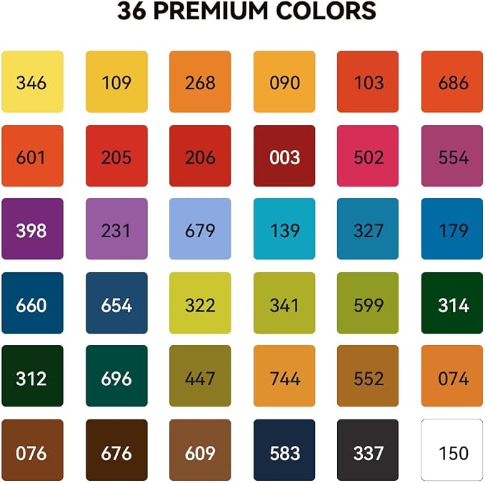 MeiLiang Watercolor Paint Set 36 Vibrant Colors 5ml / 0.17 Fl Oz Tubes - Image 3