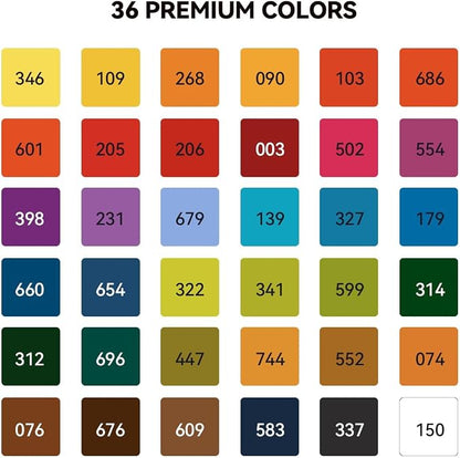 MeiLiang Watercolor Paint Set 36 Vibrant Colors 5ml / 0.17 Fl Oz Tubes - Image 3