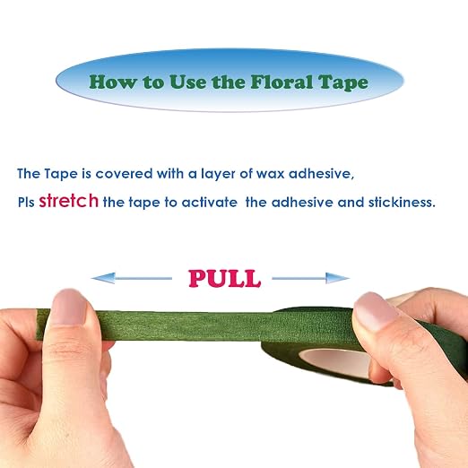4 Rolls Floral Tape 1/2" Wide 30 Yards/Roll Floral Tapes - Image 3