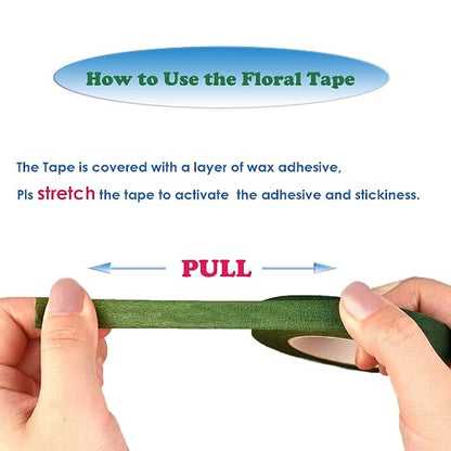 4 Rolls Floral Tape 1/2" Wide 30 Yards/Roll Floral Tapes - Image 3