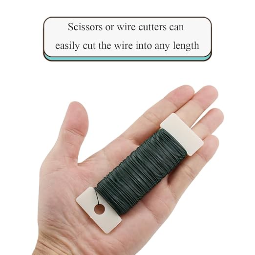 HAHIYO 26Gauge Green Flexible Metal Floral Wire - Image 3