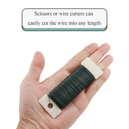 HAHIYO 26Gauge Green Flexible Metal Floral Wire - Image 3