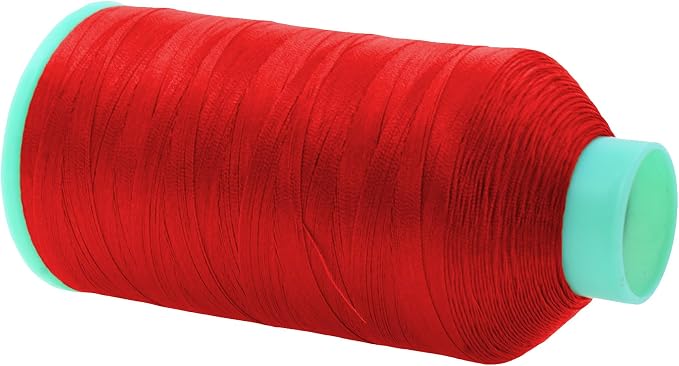 Mandala Crafts Bonded Nylon Thread Red Heavy Duty Sewing Threads - Image 2
