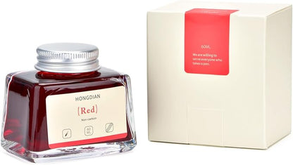 Hongdian Fountain Pen Bottled Ink Red, 60ml Fountain Pen Bottled Ink, Non Carbon - Image 2