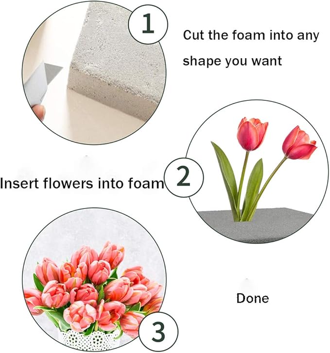 CCINEE Dry Floral Foam Bricks, Florist Foam Blocks Supplies - Image 3