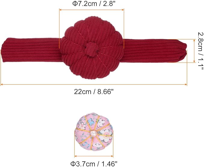 HARFINGTON Wrist Pin Cushions, Sewing Needle Pin Cushion Adjustable Strap - Image 2