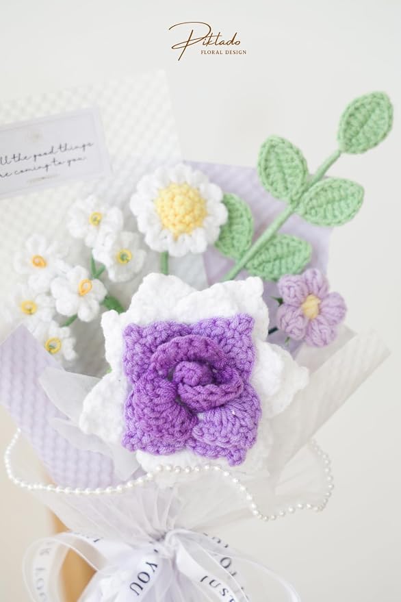 Handmade Crochet Rose Daisy as a Gift - Image 4